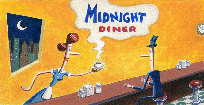 The Midnight Diner Logo - ALL RIGHTS RESERVED.  Created by Michael Bedard